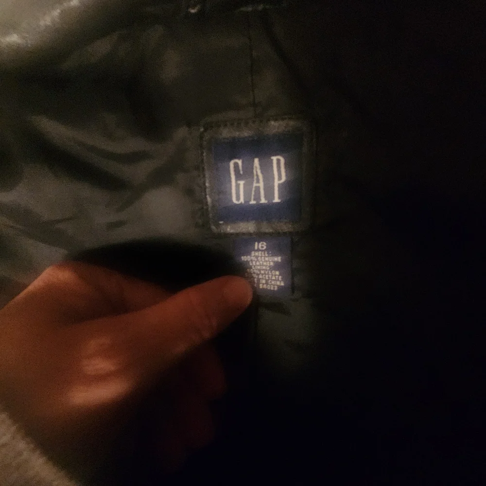 GAP Black Leather Blazer Jacket - Women's - Picture 6 of 6